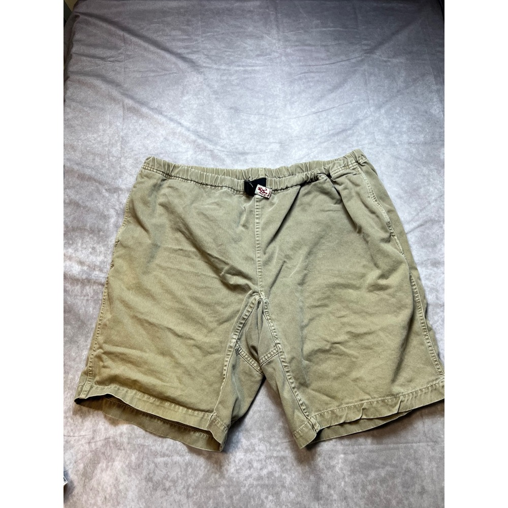 Gramicci G-Shorts Mens XXL Khaki Tan Integrated Belt Cotton Twill Climbing 1076